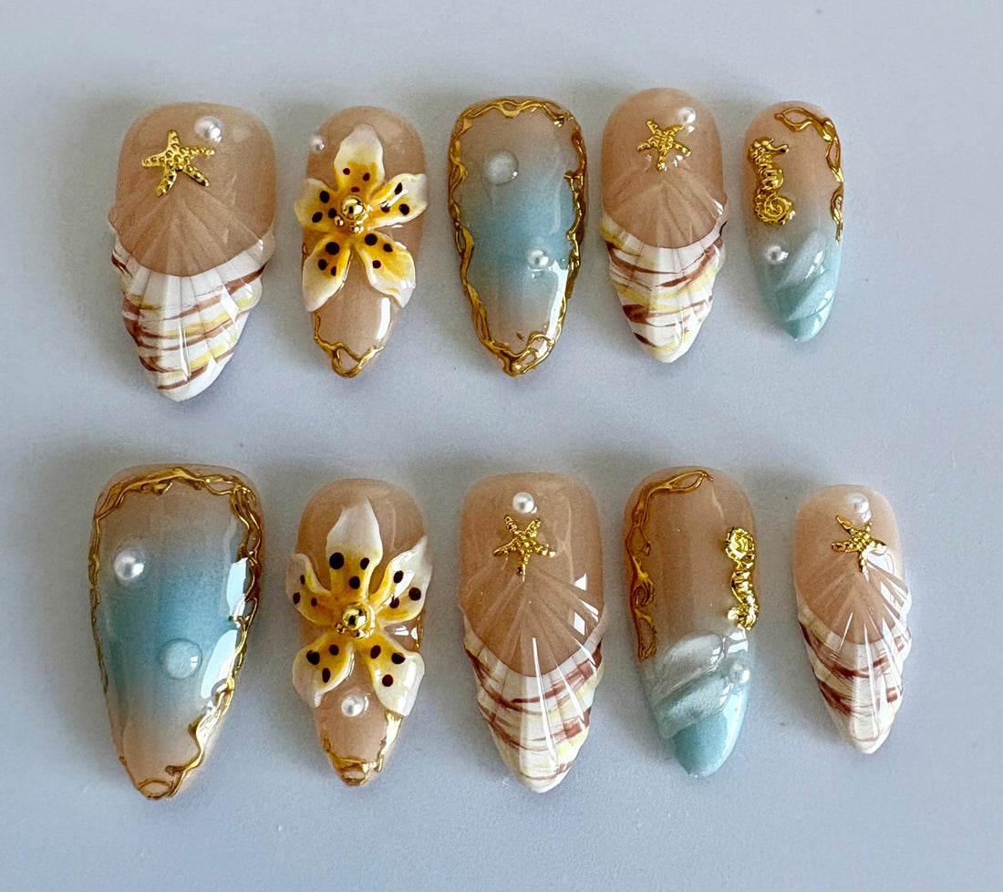 Coastal Golden Seashells