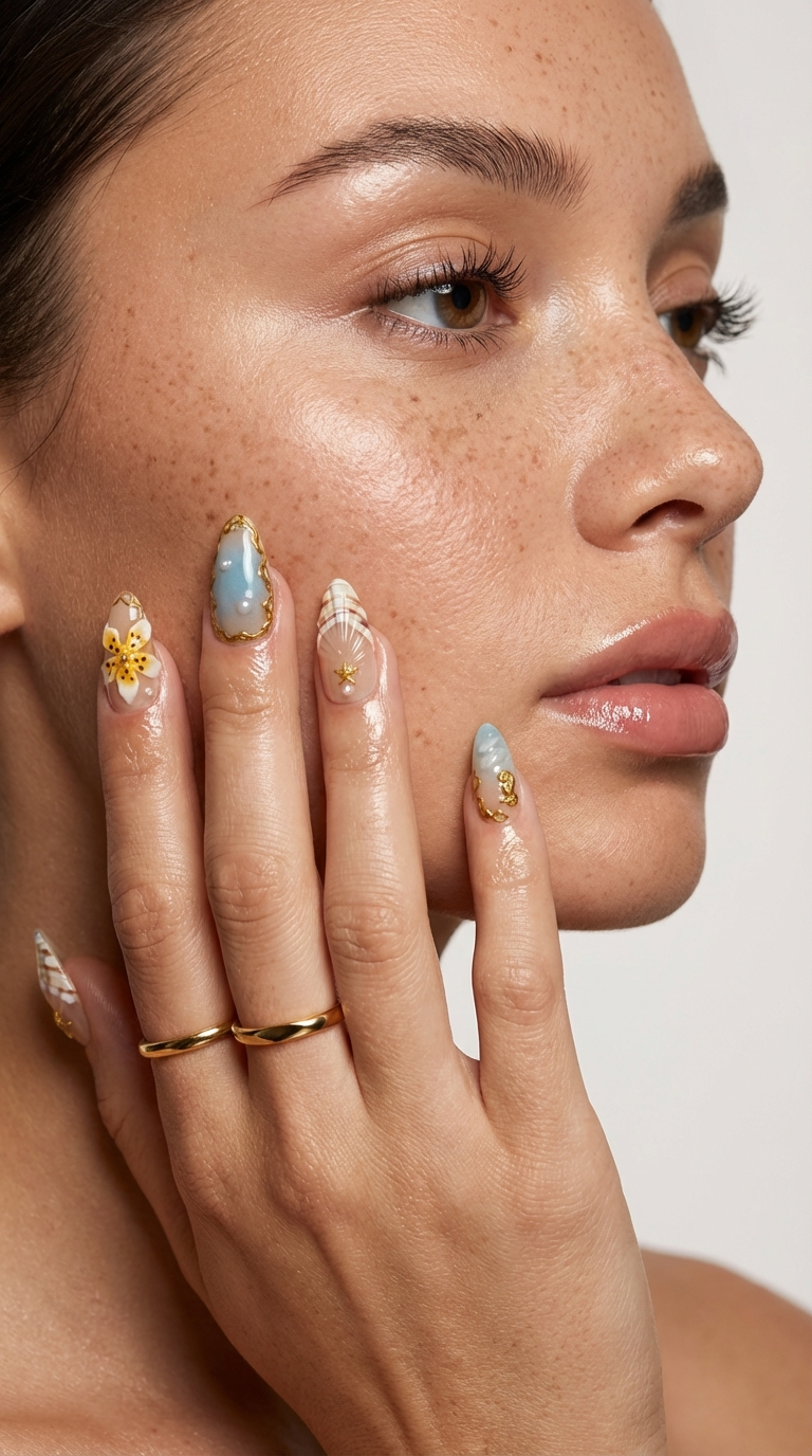 Coastal Golden Seashells