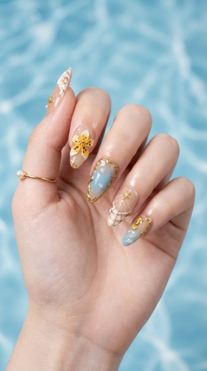 Coastal Golden Seashells